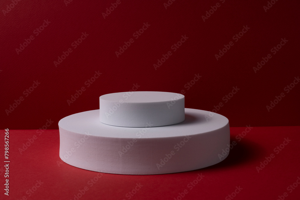 3d geometric standing red background 3d geometric standing red background