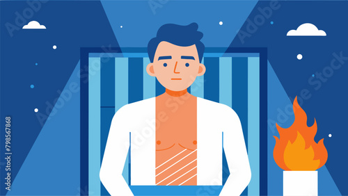 In the peaceful solitude of his own home a man unwinds in his personal infrared sauna. As his heart rate increases and vessels dilate he imagines the.