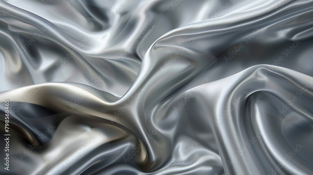 Fluid Wave Background in Silky Silver Grey Fluid Wave Background in Silky Silver Grey