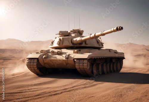 'military heavy desert focus tank rendering 3d american army technology transport vehicle three-dimensional weapon us war armed armoring armored artillery barrel battle'