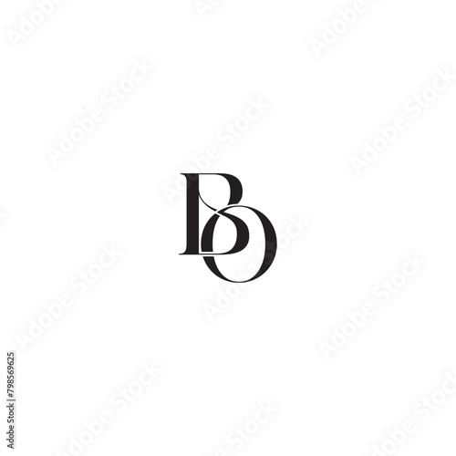 Obraz na plátně bo letter logo BO B and O initial letter logo templates