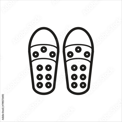 slippers vector icon line template