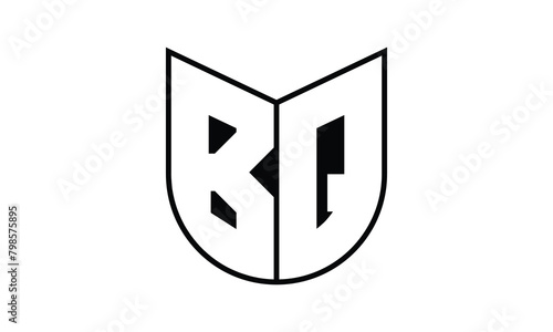 BQ initial letter bat icon gaming logo design vector template. batman logo, sports logo, monogram, polygon, war game, symbol, playing logo, abstract, fighting, typography, icon, minimal, wings, battle