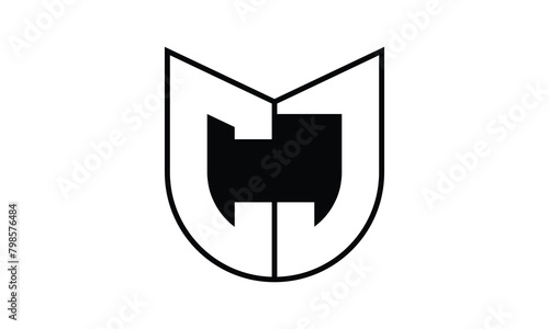 CJ initial letter bat icon gaming logo design vector template. batman logo, sports logo, monogram, polygon, war game, symbol, playing logo, abstract, fighting, typography, icon, minimal, wings, battle