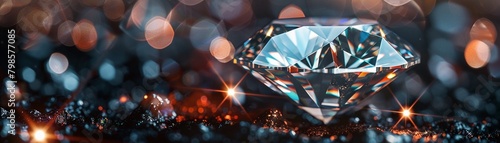 Detailed view of a diamond with realistic