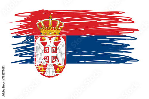 brush flag serbia transparent background, serbia brush watercolour flag design template element PNG file serbian flag photo