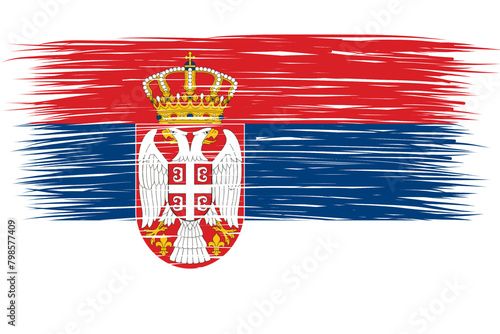 brush flag serbia transparent background, serbia brush watercolour flag design template element PNG file serbian flag