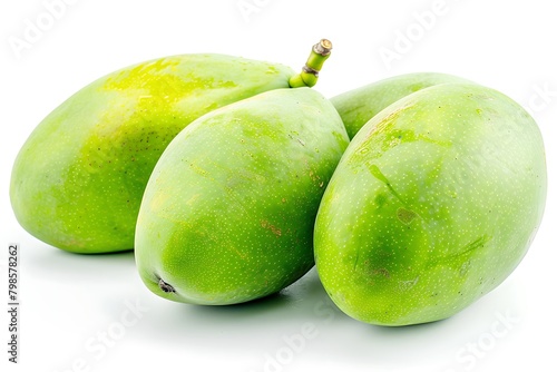 Mango fruit isolated on a white background.