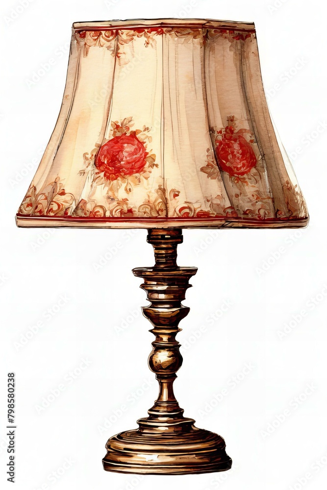 Clipart, table lamp on a white background, ancient pattern of the 18th century, engraving, white background, juicy, beige red, sticker, beautiful, color drawing of details computer graphics, clear Clipart, table lamp on a white background, ancient pattern of the 18th century, engraving, white background, juicy, beige red, sticker, beautiful, color drawing of details computer graphics, clear