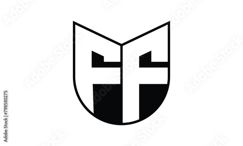 Free Download FF initial letter bat icon gaming logo design vector template. batman logo, sports logo, monogram, polygon, war game, symbol, playing logo, abstract, fighting, typography, icon, minimal, wings, battle - GFXLoad