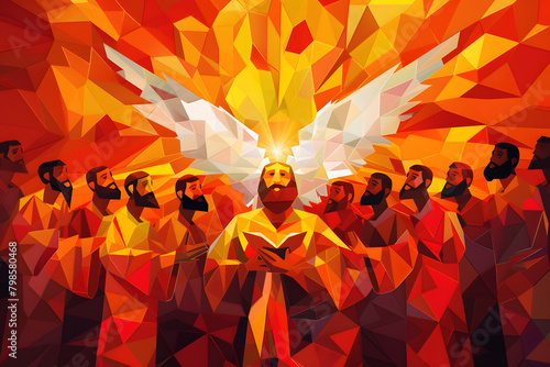 Pentecost Suday, The Roman Catholic Church therefore observes this day as the Feast of the Holy Spirit, And it is also the birthday of the church photo