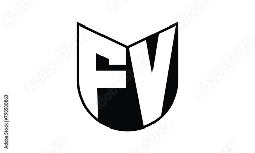 FV initial letter bat icon gaming logo design vector template. batman logo, sports logo, monogram, polygon, war game, symbol, playing logo, abstract, fighting, typography, icon, minimal, wings, battle