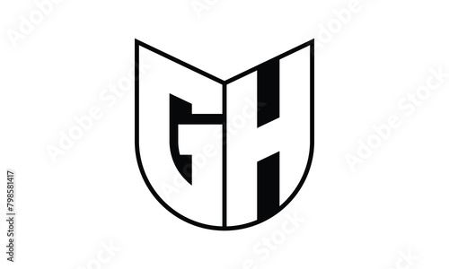 GH initial letter bat icon gaming logo design vector template. batman logo, sports logo, monogram, polygon, war game, symbol, playing logo, abstract, fighting, typography, icon, minimal, wings, battle
