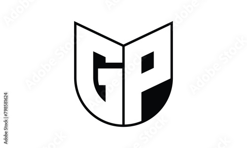 GP initial letter bat icon gaming logo design vector template. batman logo, sports logo, monogram, polygon, war game, symbol, playing logo, abstract, fighting, typography, icon, minimal, wings, battle