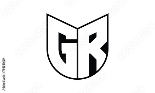 GR initial letter bat icon gaming logo design vector template. batman logo, sports logo, monogram, polygon, war game, symbol, playing logo, abstract, fighting, typography, icon, minimal, wings, battle