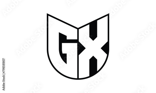 GX initial letter bat icon gaming logo design vector template. batman logo, sports logo, monogram, polygon, war game, symbol, playing logo, abstract, fighting, typography, icon, minimal, wings, battle