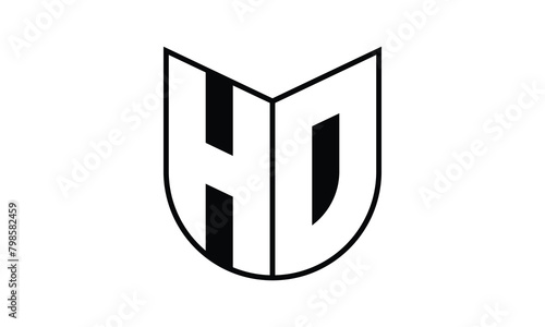 HO initial letter bat icon gaming logo design vector template. batman logo, sports logo, monogram, polygon, war game, symbol, playing logo, abstract, fighting, typography, icon, minimal, wings, battle