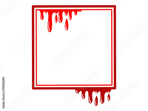 Halloween Frame with Blood Background