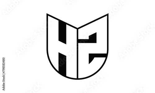 HZ initial letter bat icon gaming logo design vector template. batman logo, sports logo, monogram, polygon, war game, symbol, playing logo, abstract, fighting, typography, icon, minimal, wings, battle