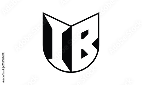 IB initial letter bat icon gaming logo design vector template. batman logo, sports logo, monogram, polygon, war game, symbol, playing logo, abstract, fighting, typography, icon, minimal, wings, battle