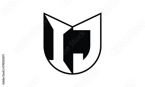 IJ initial letter bat icon gaming logo design vector template. batman logo, sports logo, monogram, polygon, war game, symbol, playing logo, abstract, fighting, typography, icon, minimal, wings, battle