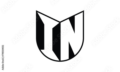 IN initial letter bat icon gaming logo design vector template. batman logo, sports logo, monogram, polygon, war game, symbol, playing logo, abstract, fighting, typography, icon, minimal, wings, battle