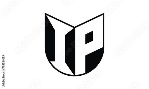 IP initial letter bat icon gaming logo design vector template. batman logo, sports logo, monogram, polygon, war game, symbol, playing logo, abstract, fighting, typography, icon, minimal, wings, battle