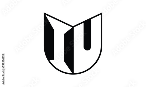 IU initial letter bat icon gaming logo design vector template. batman logo, sports logo, monogram, polygon, war game, symbol, playing logo, abstract, fighting, typography, icon, minimal, wings, battle