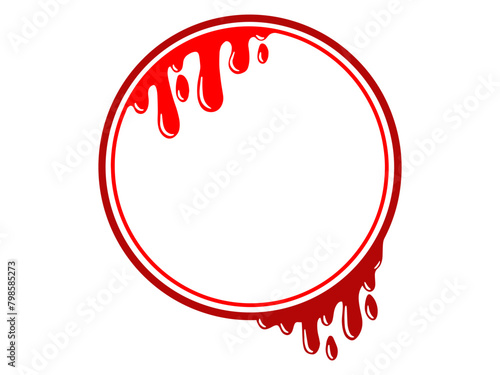 Halloween Frame with Blood Background