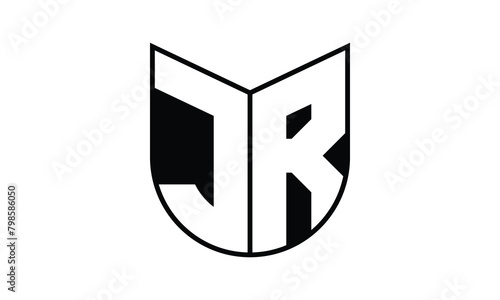 JR initial letter bat icon gaming logo design vector template. batman logo, sports logo, monogram, polygon, war game, symbol, playing logo, abstract, fighting, typography, icon, minimal, wings, battle