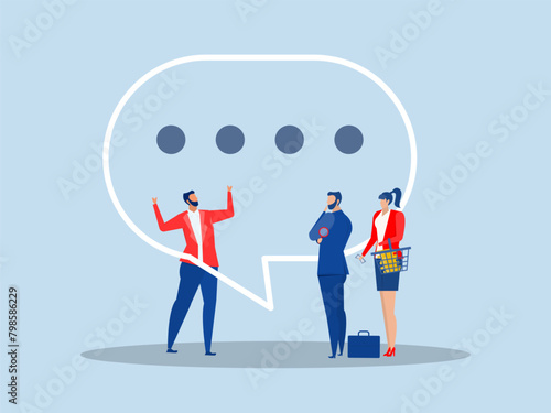 Communication concept. Productive dialogue or conversation between man and woman.People or couple talk or have lively discussion in office.manager and team.vector