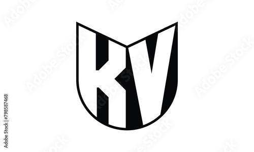 KV initial letter bat icon gaming logo design vector template. batman logo, sports logo, monogram, polygon, war game, symbol, playing logo, abstract, fighting, typography, icon, minimal, wings, battle
