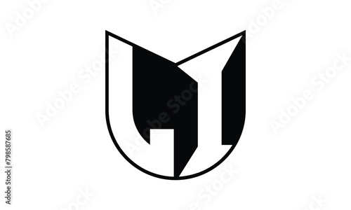 LI initial letter bat icon gaming logo design vector template. batman logo, sports logo, monogram, polygon, war game, symbol, playing logo, abstract, fighting, typography, icon, minimal, wings, battle