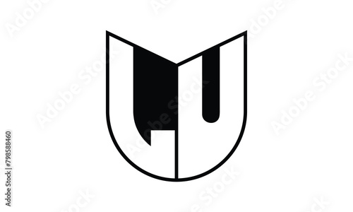 LU initial letter bat icon gaming logo design vector template. batman logo, sports logo, monogram, polygon, war game, symbol, playing logo, abstract, fighting, typography, icon, minimal, wings, battle