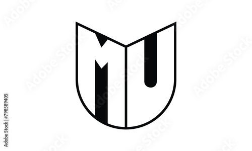 MU initial letter bat icon gaming logo design vector template. batman logo, sports logo, monogram, polygon, war game, symbol, playing logo, abstract, fighting, typography, icon, minimal, wings, battle