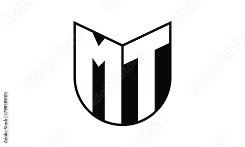 MT initial letter bat icon gaming logo design vector template. batman logo, sports logo, monogram, polygon, war game, symbol, playing logo, abstract, fighting, typography, icon, minimal, wings, battle