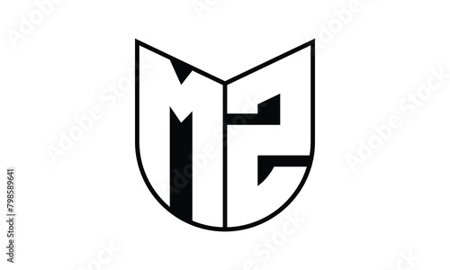MZ initial letter bat icon gaming logo design vector template. batman logo, sports logo, monogram, polygon, war game, symbol, playing logo, abstract, fighting, typography, icon, minimal, wings, battle
