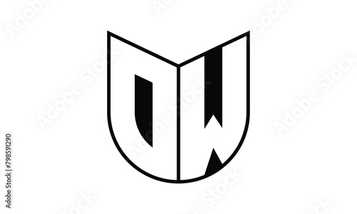 OW initial letter bat icon gaming logo design vector template. batman logo, sports logo, monogram, polygon, war game, symbol, playing logo, abstract, fighting, typography, icon, minimal, wings, battle