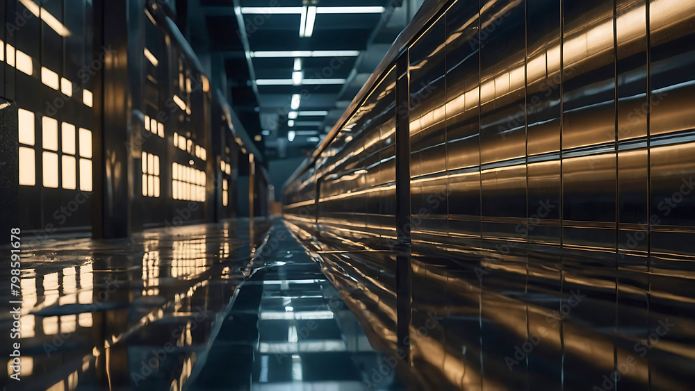 light at the airport Sleek Dynamics: A Photorealistic Metallic Dream