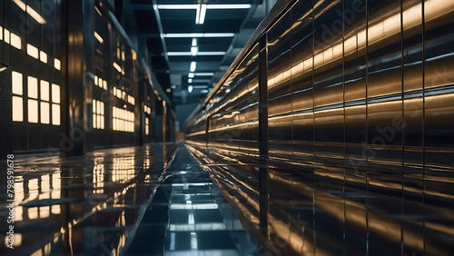 light at the airport Sleek Dynamics: A Photorealistic Metallic Dream