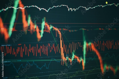 Falling Stock Markets, Stocks for Coronavirus , Analysis for Professional Technical Analysis on the Monitor of a Computer