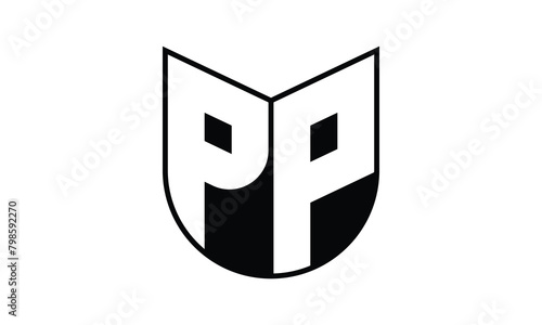 PP initial letter bat icon gaming logo design vector template. batman logo, sports logo, monogram, polygon, war game, symbol, playing logo, abstract, fighting, typography, icon, minimal, wings, battle