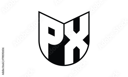 PX initial letter bat icon gaming logo design vector template. batman logo, sports logo, monogram, polygon, war game, symbol, playing logo, abstract, fighting, typography, icon, minimal, wings, battle