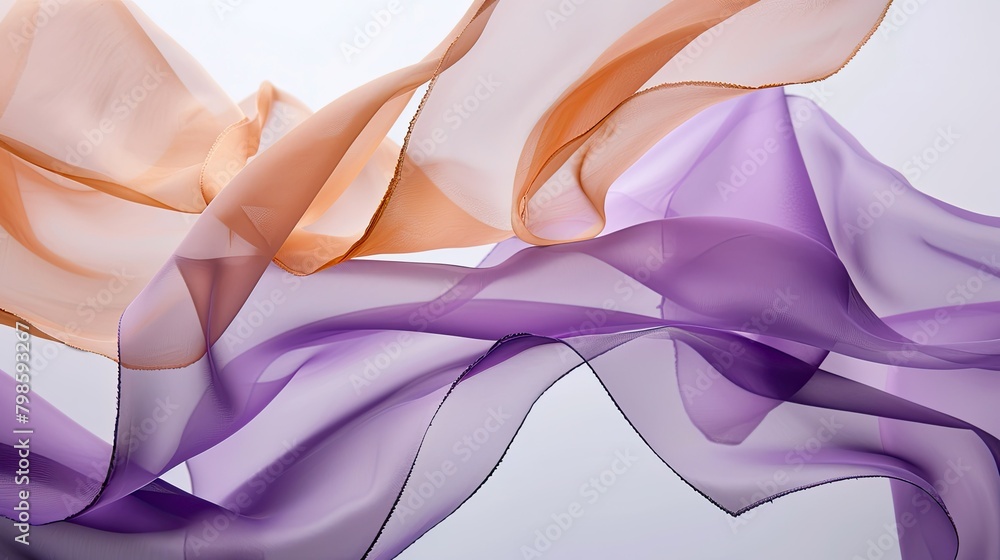 Gradient burst of colors resembling a silk ribbon dance in opulent teal and coral Gradient burst of colors resembling a silk ribbon dance in opulent teal and coral