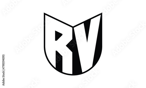 RV initial letter bat icon gaming logo design vector template. batman logo, sports logo, monogram, polygon, war game, symbol, playing logo, abstract, fighting, typography, icon, minimal, wings, battle