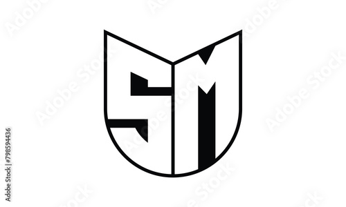 SM initial letter bat icon gaming logo design vector template. batman logo, sports logo, monogram, polygon, war game, symbol, playing logo, abstract, fighting, typography, icon, minimal, wings, battle
