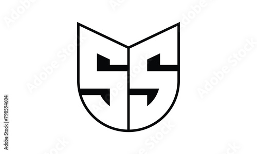 SS initial letter bat icon gaming logo design vector template. batman logo, sports logo, monogram, polygon, war game, symbol, playing logo, abstract, fighting, typography, icon, minimal, wings, battle