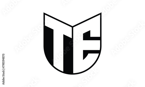 TE initial letter bat icon gaming logo design vector template. batman logo, sports logo, monogram, polygon, war game, symbol, playing logo, abstract, fighting, typography, icon, minimal, wings, battle