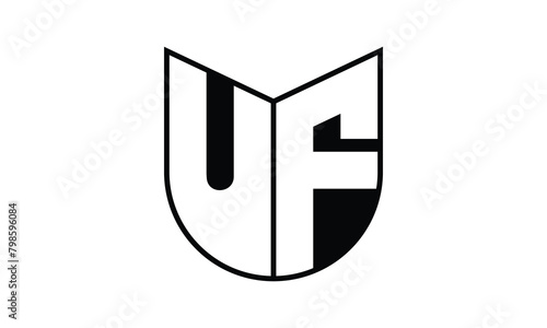 UF initial letter bat icon gaming logo design vector template. batman logo, sports logo, monogram, polygon, war game, symbol, playing logo, abstract, fighting, typography, icon, minimal, wings, battle