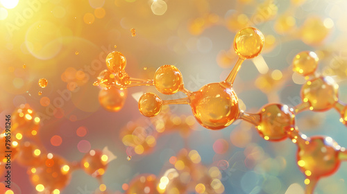 Lecithin molecules form a protective barrier around skin cells.